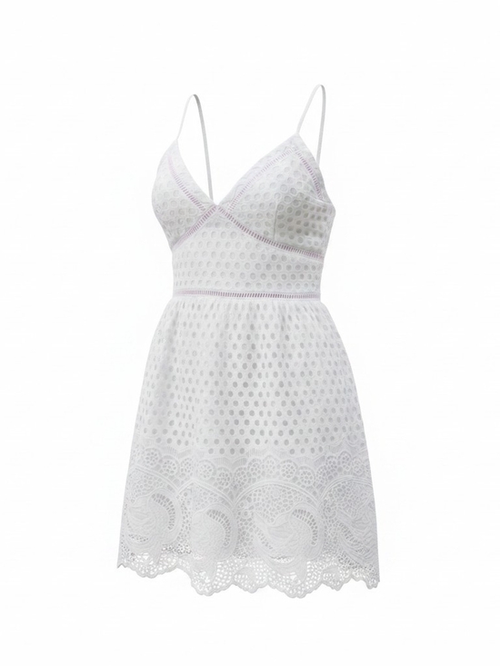 Abercrombie & Fitch Dresses & Skirts - Abercrombie & Fitch White Eyelet Mini Dress Sz S